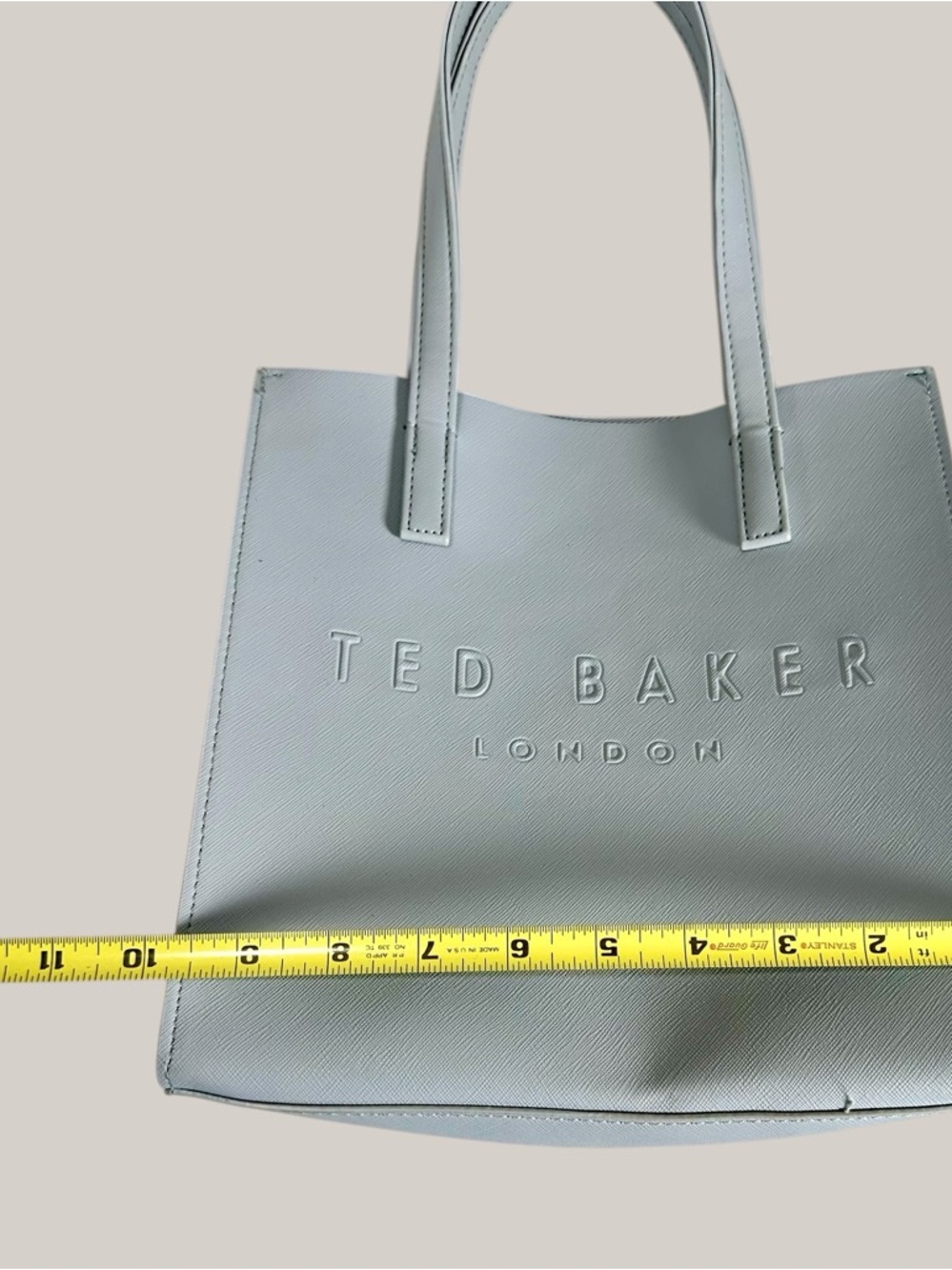 Ted Baker Women’s Soocon Icon Grey Crosshatch Shopper Large Tote Bag - Picture 11 of 13